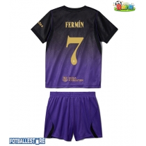 Barcelona Fermin Lopez #7 Bortedraktsett Barn 2026-27 Kortermet (+ Korte bukser)